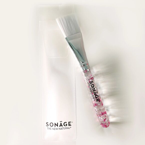 Sonage Glitter Vegan Bristle Mask Brush With Pink Handle for Skincare and Masks - Picture 4 of 6